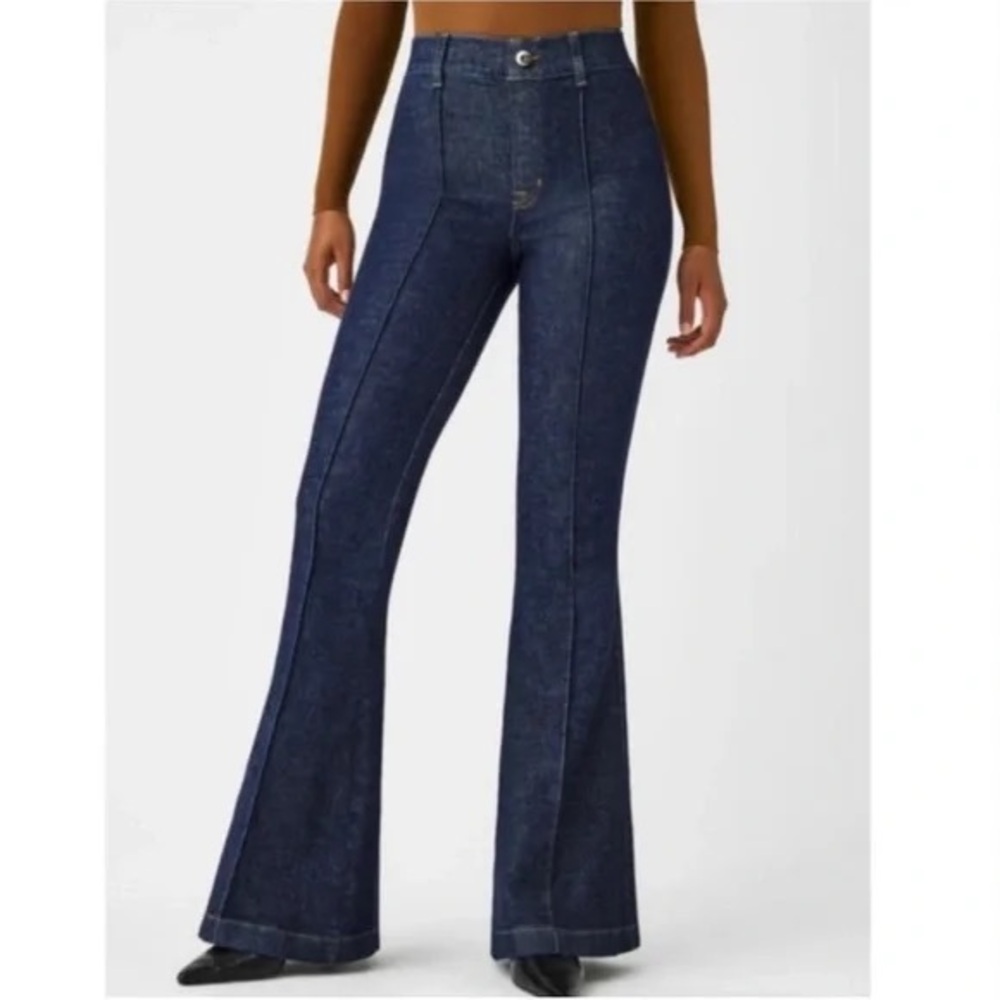 SPANX Dark Blue Denim Bootcut Flare Jeans